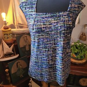 Kasper Women's Top in Blue and White